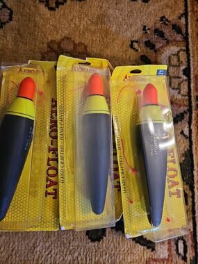 Lot of 3 HAWKEN Aero-Float AF-3 2.5 OZ Aero Foam Weighted Slip Float Fishing NEW